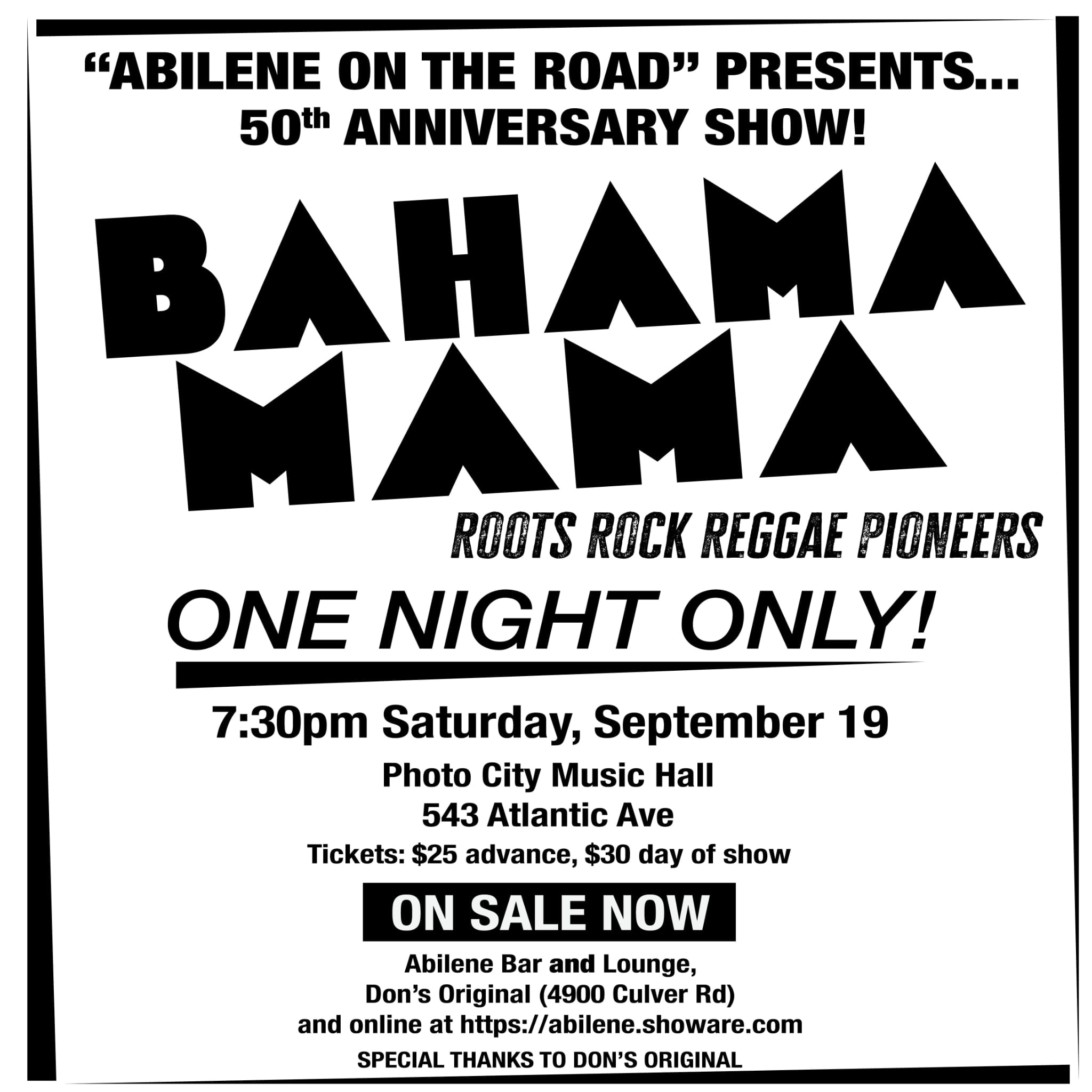 Bahama Mama - 50th Anniversary Show