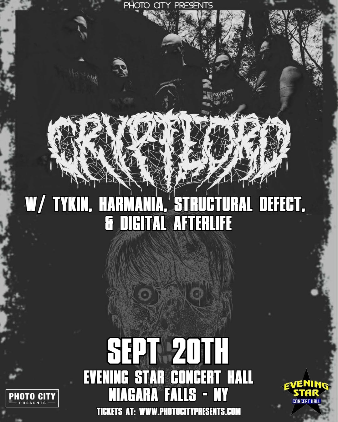 Cryptlord w/ Tykin, Harmania, Structural Defect & Digital Afterlife