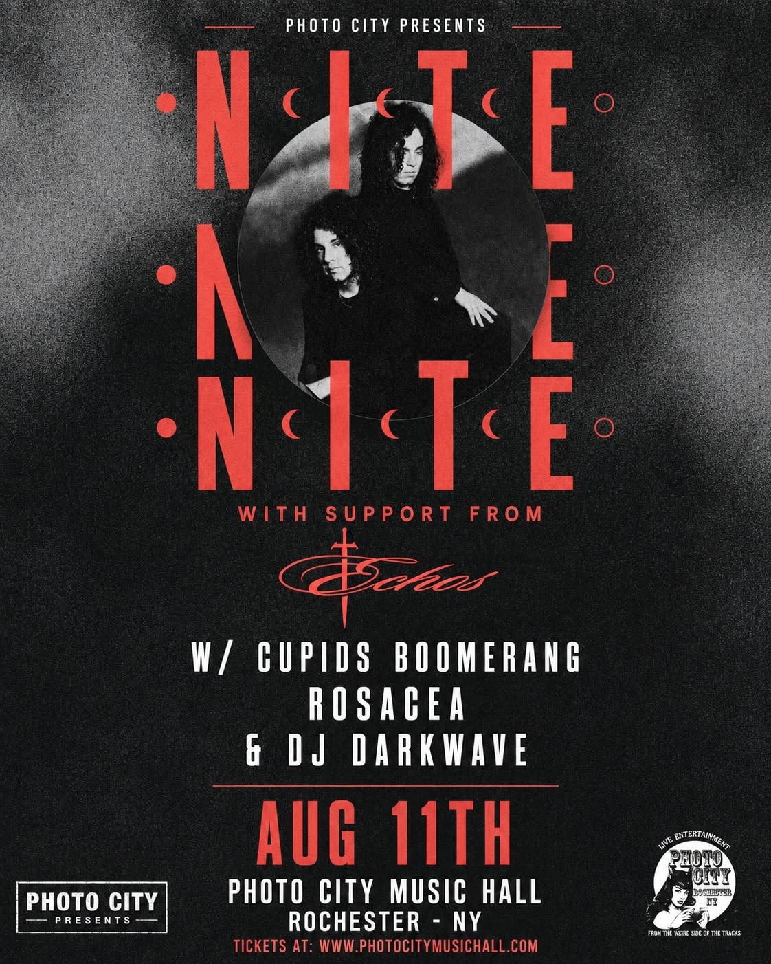 NITE w/ Echos, Cupids Boomerang, Rosacea & DJ Darkwave