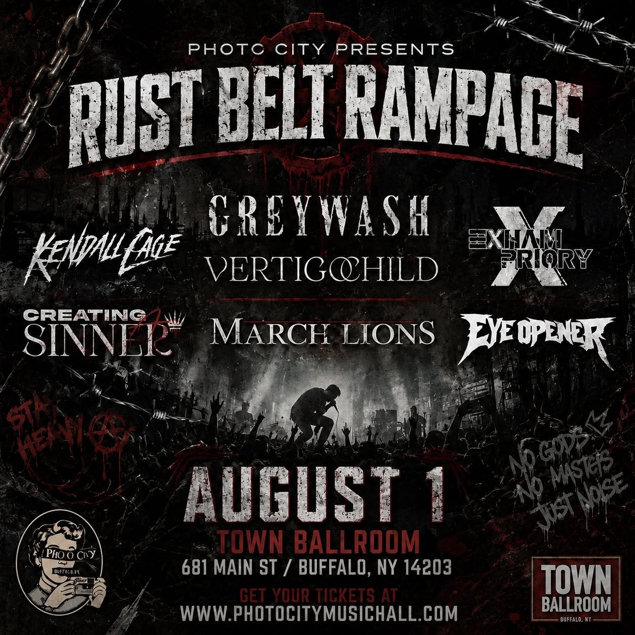 Rust Belt Rampage II feat. Exham Priory, Greywash, Vertigo Child, Kendall Cage, Creating A Sinner, March Lions & Eye Opener