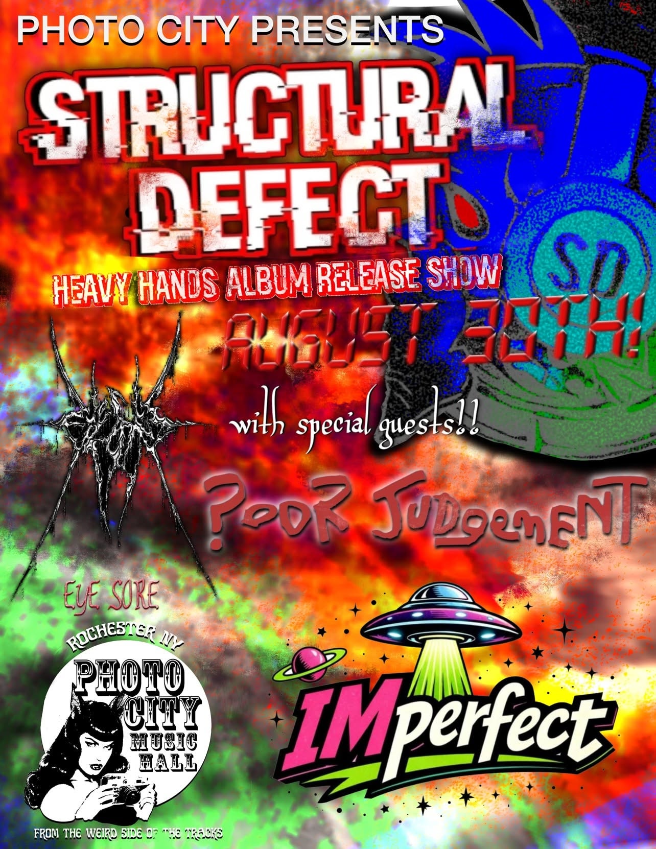 Structural Defect "Heavy Hands" Album Release Show w/ Eyesore, Poor Judgement & Imperfect